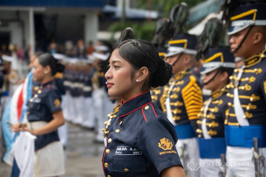 A cadet officer at the parade